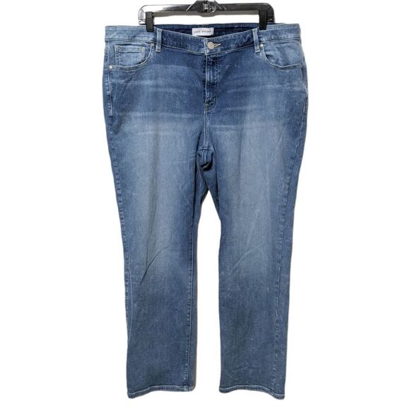 LANE BRYANT Flex Magic Waistband Signature Fit Straight Jeans 22 - Picture 2 of 7